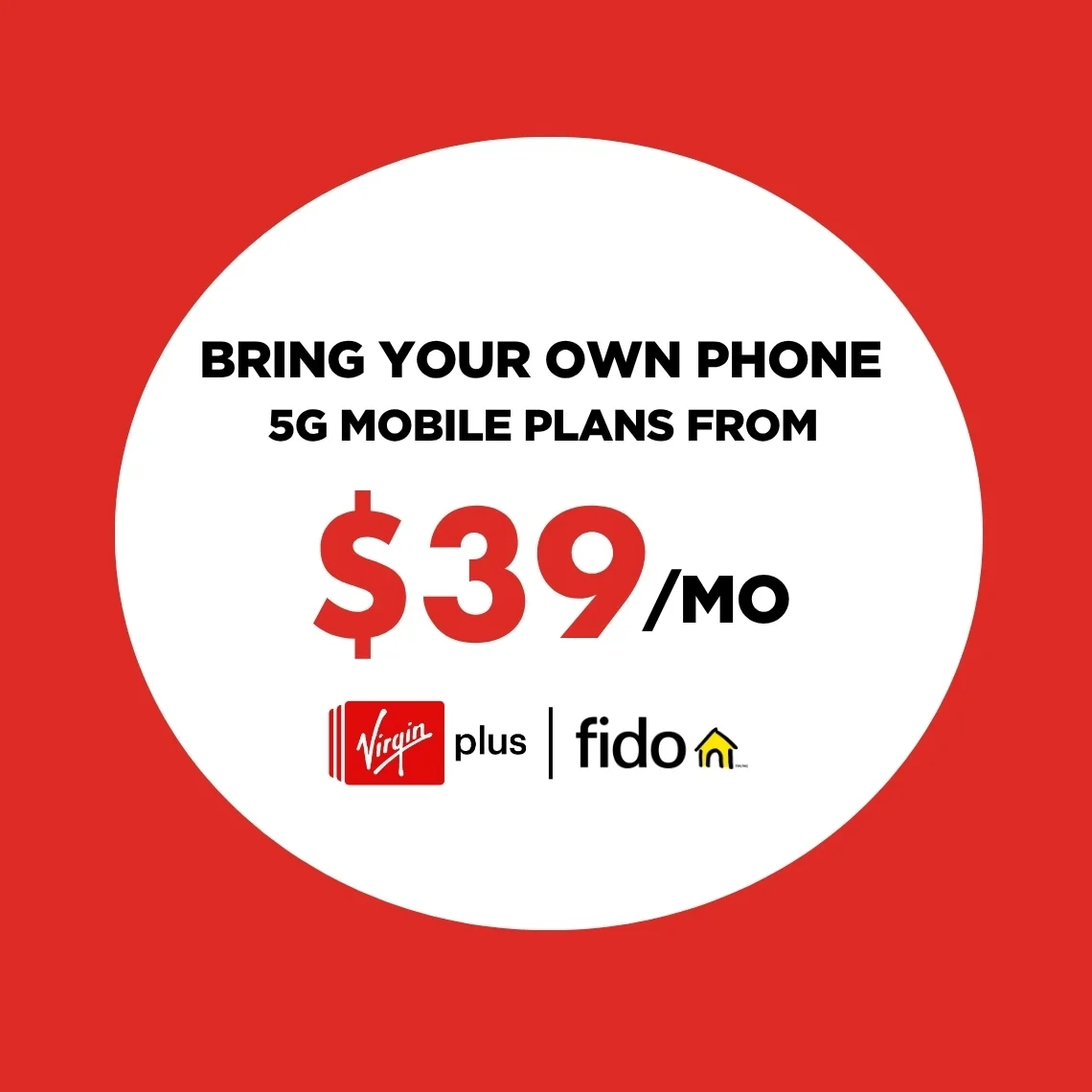 A white circle contains "phone plans from $39/month" 